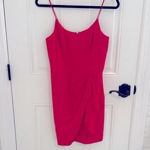 Parker Vibrant Hot Pinkish Red Mini Dress